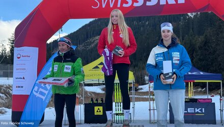 Swiss Nordic Trophy in Campra / Podest für Noémie Krayenbühl und Lukas Zisler